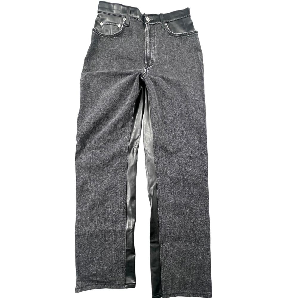 Abercrombie & Fitch Mixed Fabric Ultra High Rise '90s Straight Jean